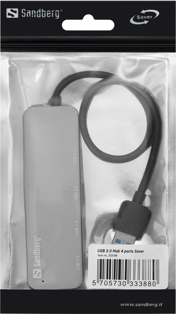 Sandberg USB 3.0 Hub 4-poorts 333-88
