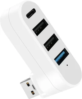 Sander Shop Mini USB 3.0-hub 4-poorts (USB-A & Type-C) wit