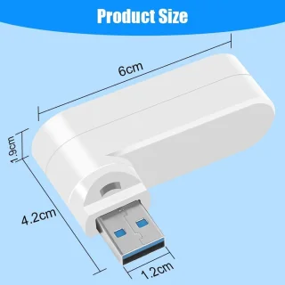 Sander Shop Mini USB 3.0-hub 4-poorts (USB-A & Type-C) wit