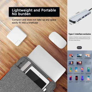 Sander Shop USB-C Multiport Hub Adapter (Grey)