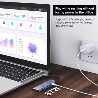 Sander Shop USB-C Multiport Hub Adapter (Grey)