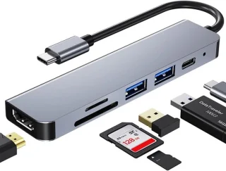 Sander Shop USB-C Multiport Hub Adapter (Grey)