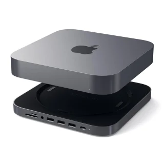 Satechi Aluminium Mac Mini standaard met Hub Space Gray