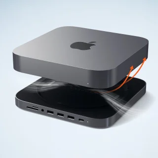 Satechi Aluminium Mac Mini standaard met Hub Space Gray