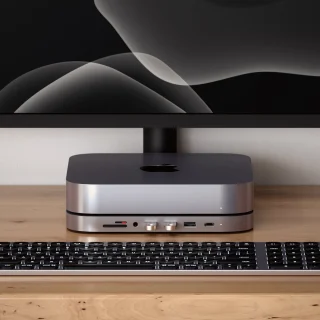 Satechi Aluminium Mac Mini standaard met Hub Space Gray