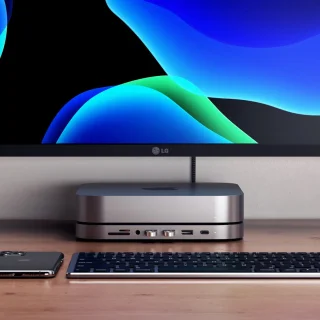 Satechi Aluminium Mac Mini standaard met Hub Space Gray