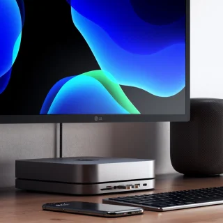 Satechi Aluminium Mac Mini standaard met Hub Space Gray