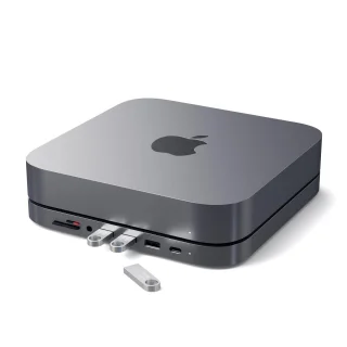 Satechi Aluminium Mac Mini standaard met Hub Space Gray