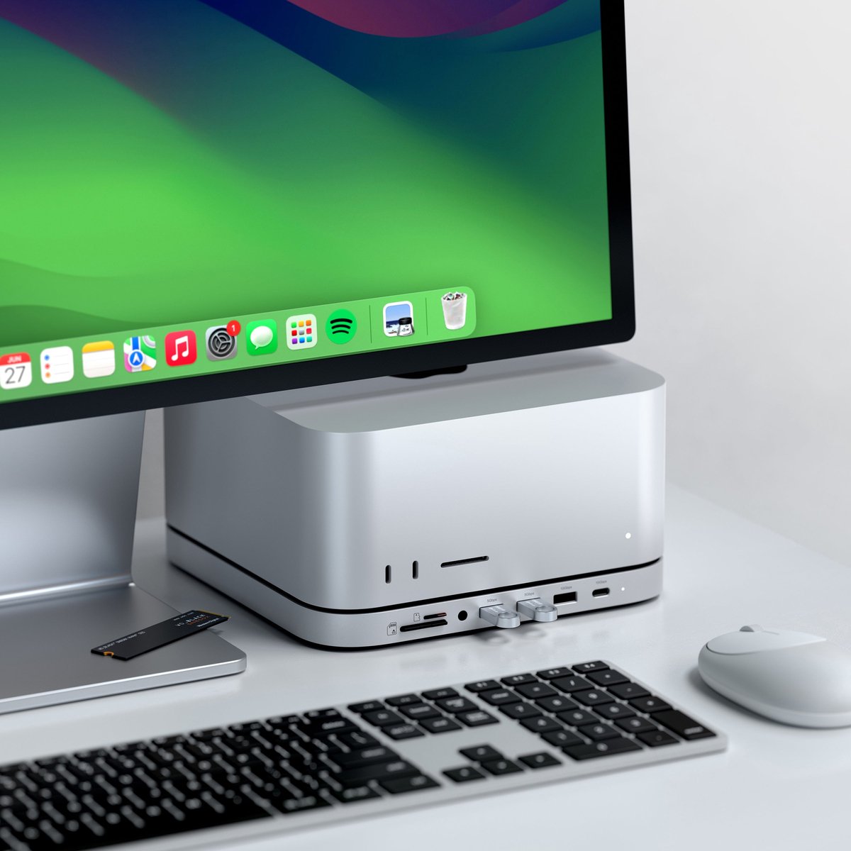Satechi Aluminum Mac Mini/Mac Studio Stand Hub Grijs