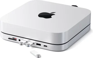 Satechi Mac Mini Standaard & Hub Grijs