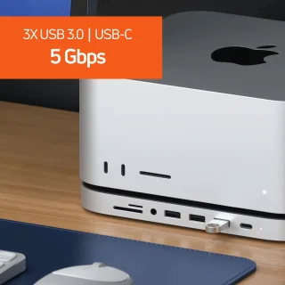 Satechi Mac Mini Standaard & Hub Grijs