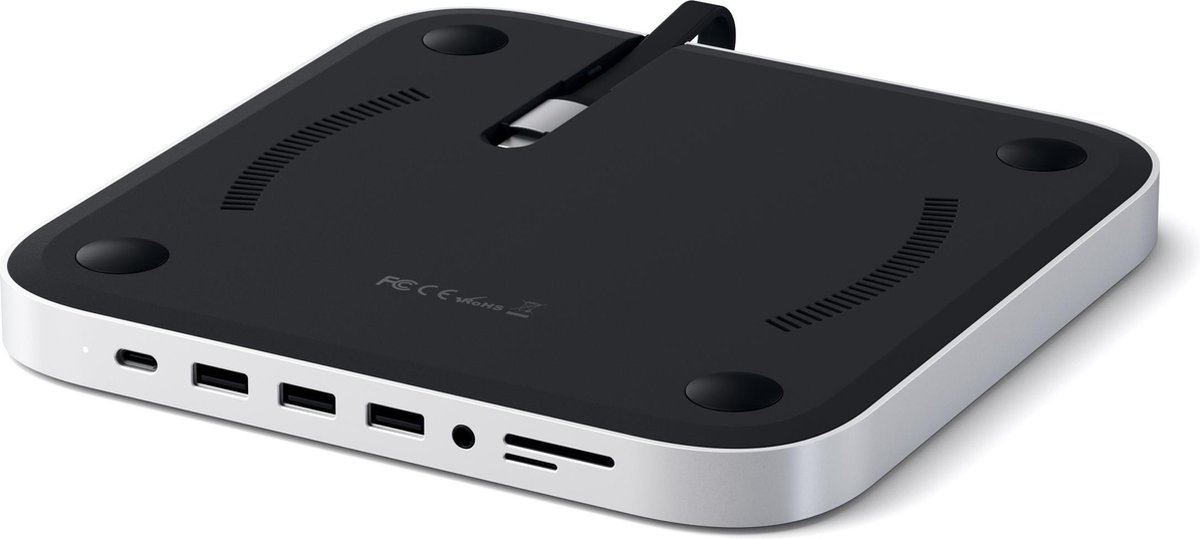 De Satechi Mac Mini Standaard & Hub Grijs in één oogopslag