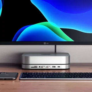 Satechi Mac Mini Standaard & Hub Grijs