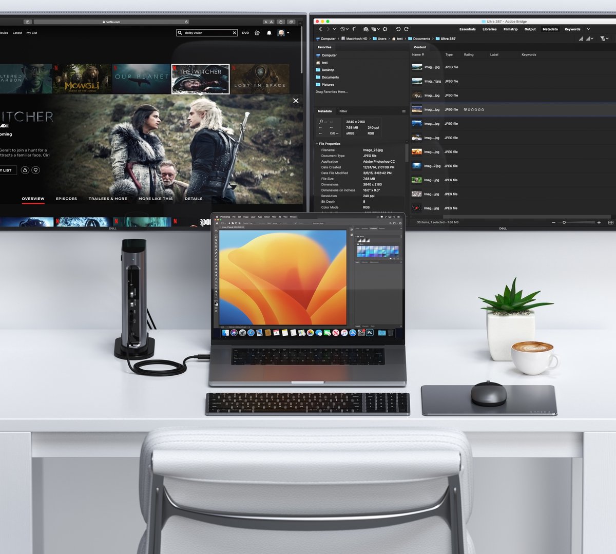 Satechi Thunderbolt 4 Multimedia Pro Dock Grijs