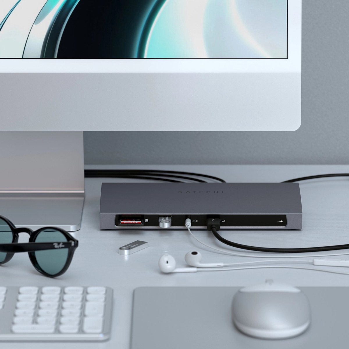 Satechi Thunderbolt 4 Multiport Dockingstation Grijs