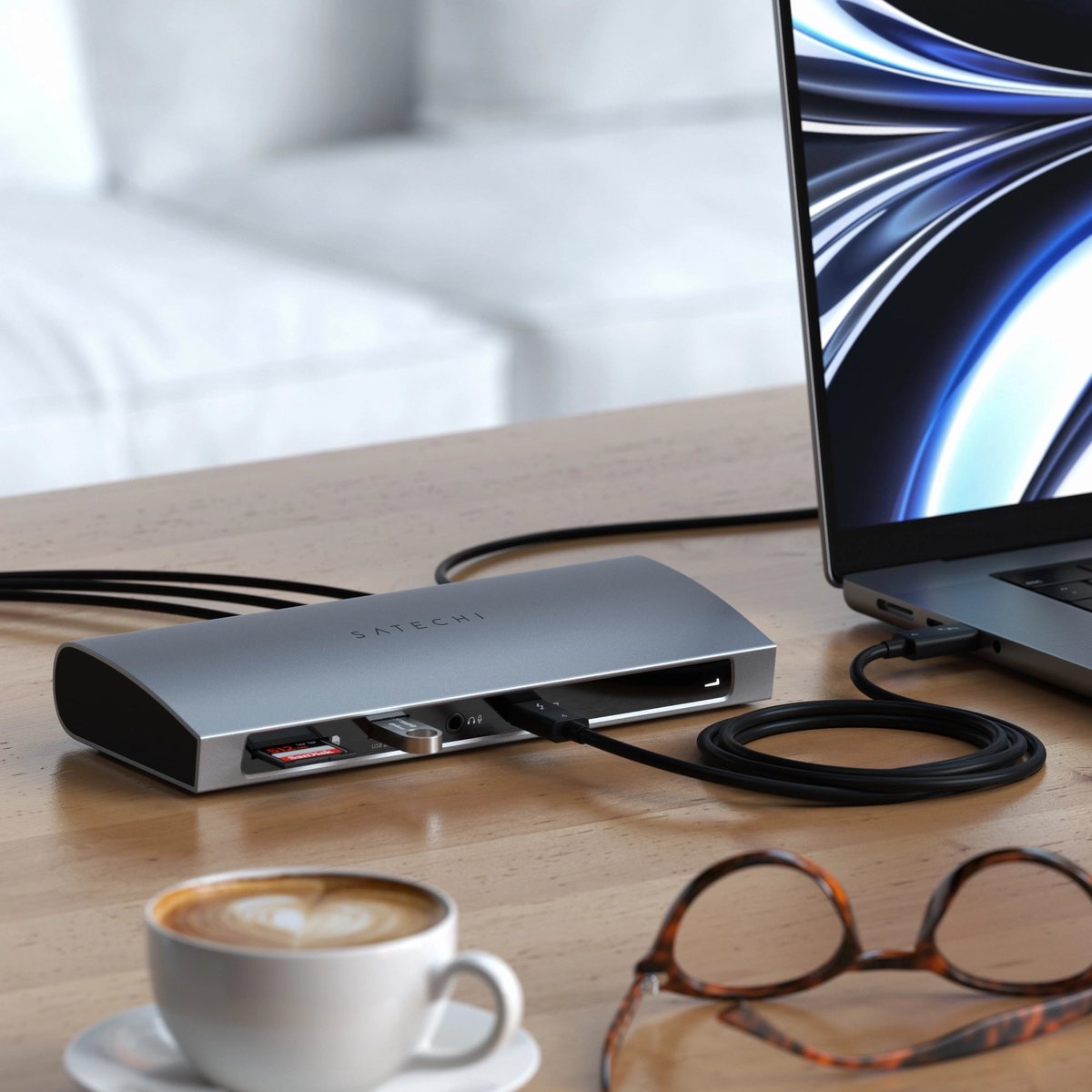 Satechi Thunderbolt 4 Multiport Dockingstation Grijs
