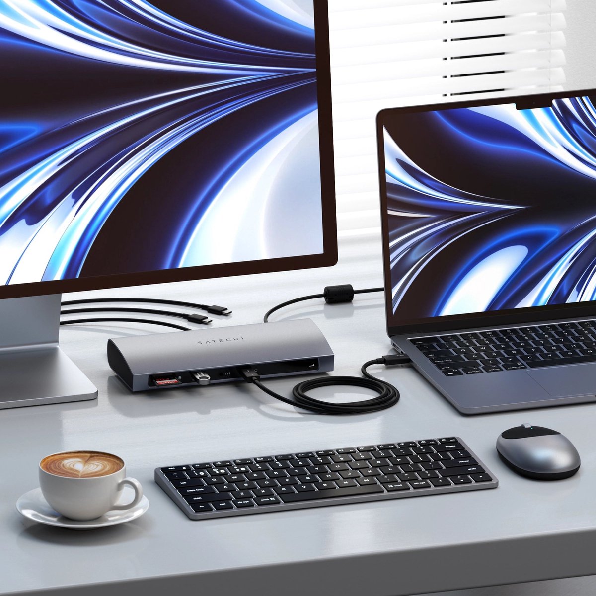Satechi Thunderbolt 4 Multiport Dockingstation Grijs