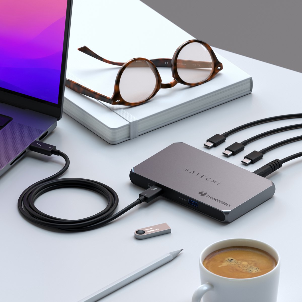 Satechi Thunderbolt 4 Slim Hub Space Gray