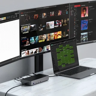 Satechi Triple 4K Display Docking Station Grijs