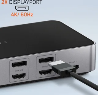 Satechi Triple 4K Display Docking Station Grijs