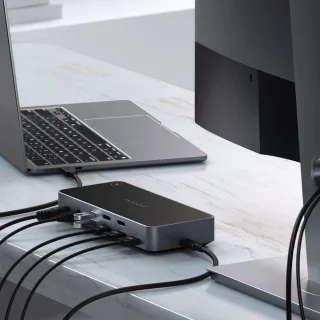 Satechi Triple 4K Display Docking Station Grijs