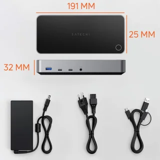 Satechi Triple 4K Display Docking Station Grijs