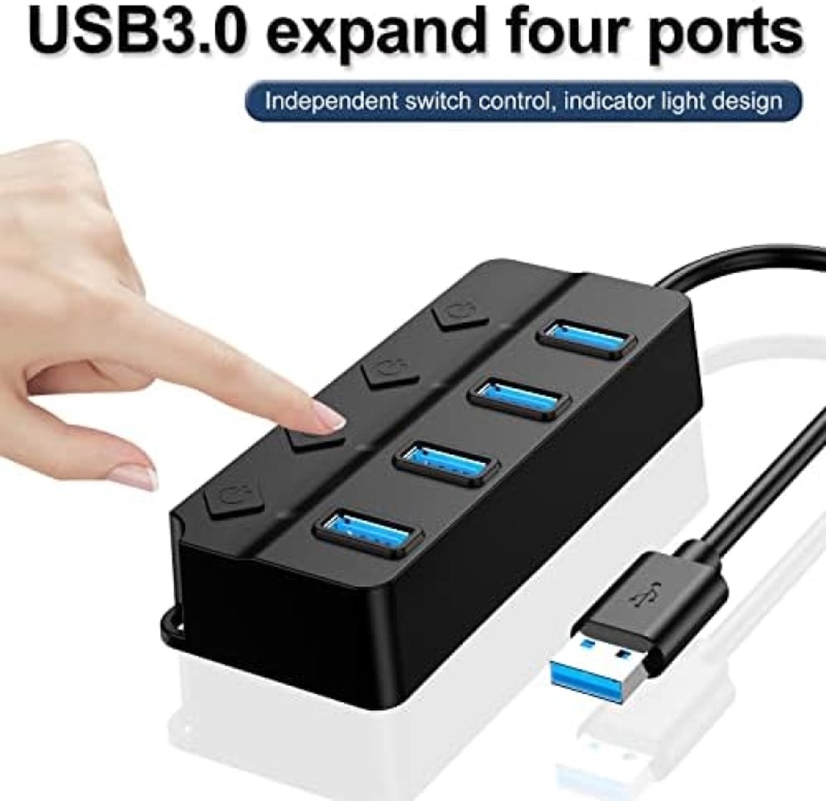Selbro USB 3.0 4-poorts Hub Ultra Slim