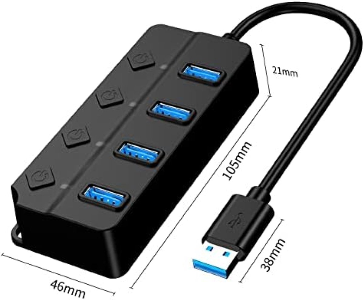 Selbro USB 3.0 4-poorts Hub Ultra Slim