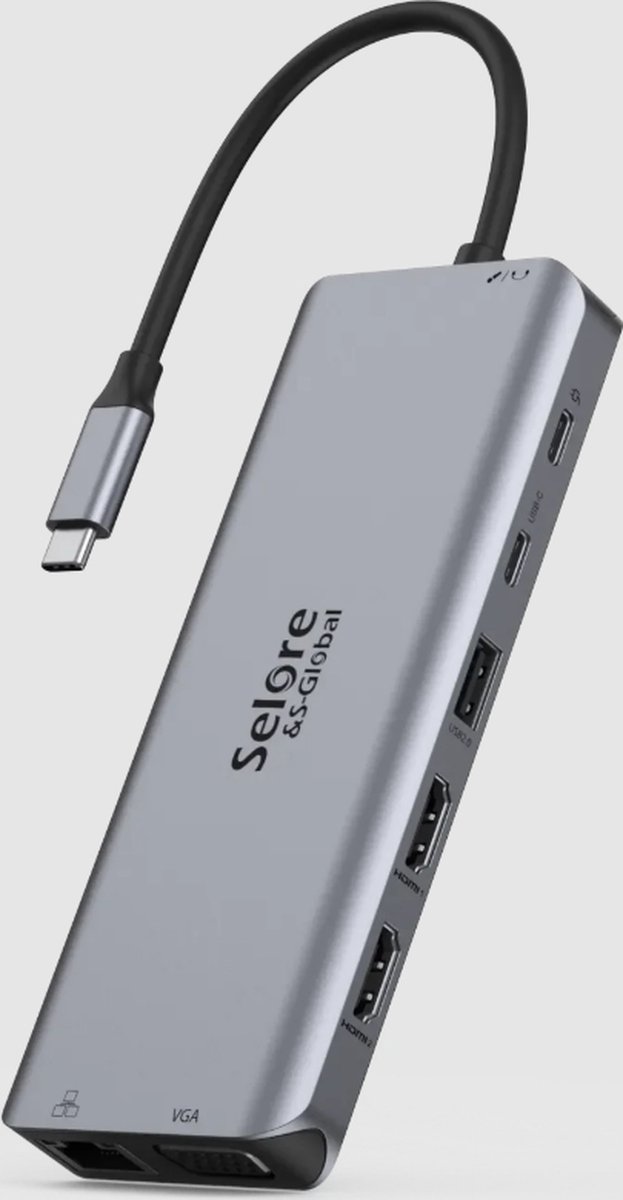 De Selore 14-in-1 Docking Station HDMI VGA in één oogopslag