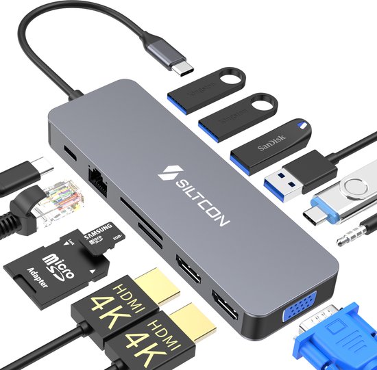 Siltcon 13-in-1 USB-C Docking Station Spacegrey 2025 review