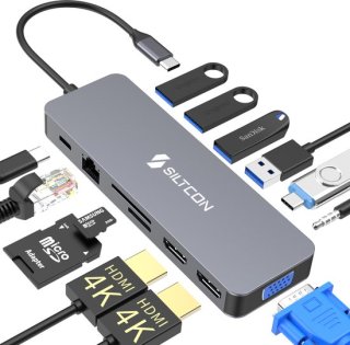Siltcon 13-in-1 USB-C Docking Station Spacegrey 2025