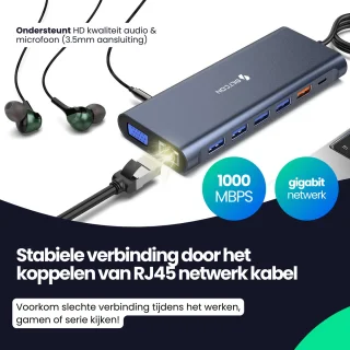 Siltcon 14 in 1 USB C Hub Docking Station Spacegrey 2025