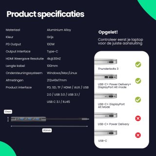 Siltcon 14 in 1 USB C Hub Docking Station Spacegrey 2025