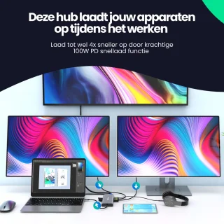 Siltcon 14 in 1 USB C Hub Docking Station Spacegrey 2025