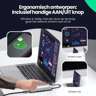 Siltcon USB C Hub 6 in 1 Docking Station Spacegrey