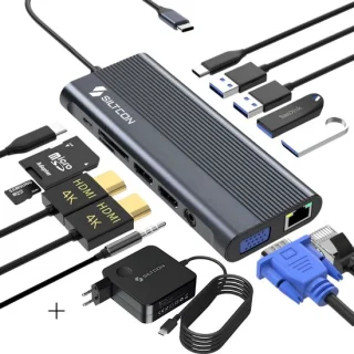 Siltcon® USB-C Hub Docking Station - Spacegrey