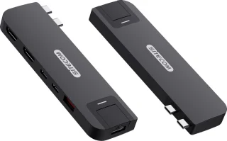 Sitecom 6‑in‑2 Multiport Hub voor MacBook Pro - Space Black
