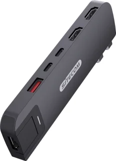 Sitecom 6‑in‑2 Multiport Hub voor MacBook Pro - Space Black