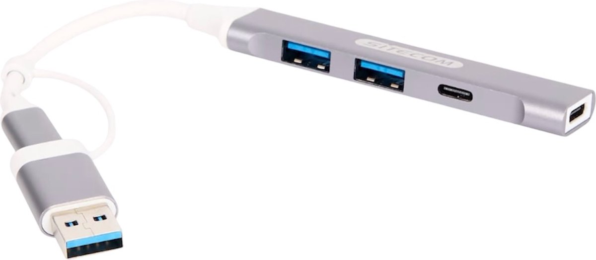 Sitecom USB-C Hub 4-poorts USB-C naar USB-C & USB-A