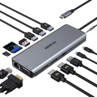 SnelShoppen 14-in-1 usb c docking station
