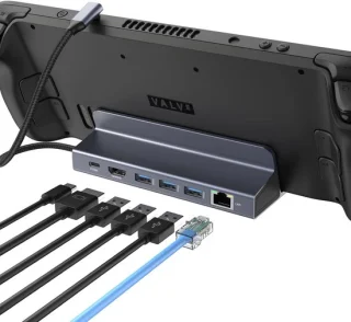SnelShoppen 6-in-1 Steam Deck docking station