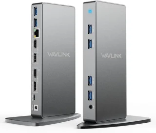SnelShoppen DisplayLink docking station dual monitor 14-in-1 usb-c/a voor laptop