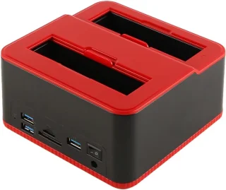 SnelShoppen dual-bay docking station USB Type C voor 2.5"/3.5" SATA HDD/SSD