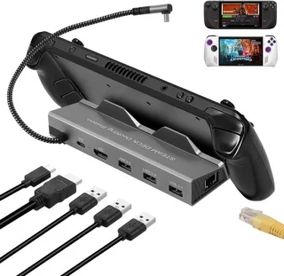 SnelShoppen Steam Deck Dock 6-in-1 docking station