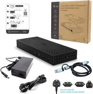 SnelShoppen - USB 3.0/USB-C 4K Triple Monitor Dockingstation G2 100W - Multi-Monitor Hub voor Laptop, Desktop, Mac, HDMI, VGA, DisplayPort, Snelle Geg