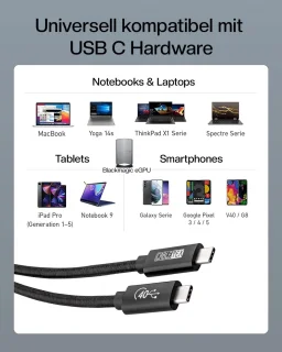 SnelShoppen usb 4 kabel 50cm type-c naar type-c