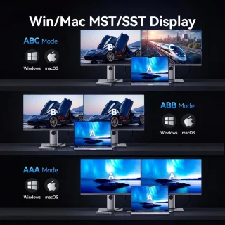 SnelShoppen usb c docking station 11-in-1 voor MacBook Pro/Air/Mini M1/M2/M3/M4