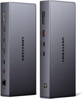 SnelShoppen usb c docking station 11-in-1 voor MacBook Pro/Air/Mini M1/M2/M3/M4