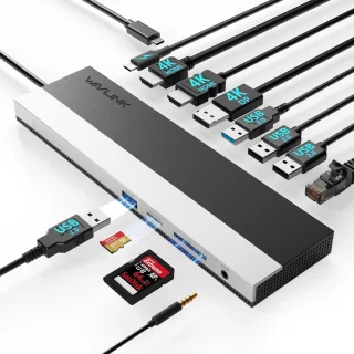 SnelShoppen USB-C docking station voor 3 monitoren