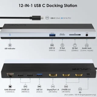 SnelShoppen - USB C docking station voor 3 monitoren